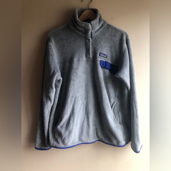 Patagonia Sweaters - Patagonia Women's Re-Tool Gray Pockets Snap T Pullover Jacket Size XL